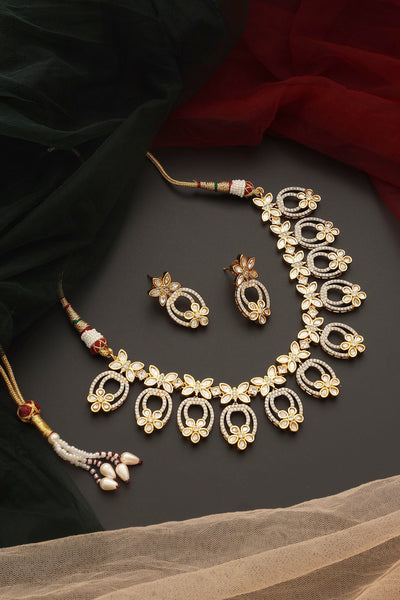 Naziha Gold Polki Necklace Set