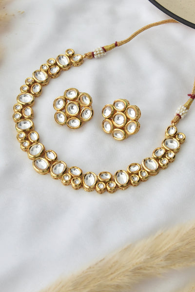 Ganya Gold Kundan Necklace Set