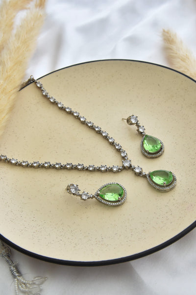 Kamaya Emerald Zirconia Necklace Set