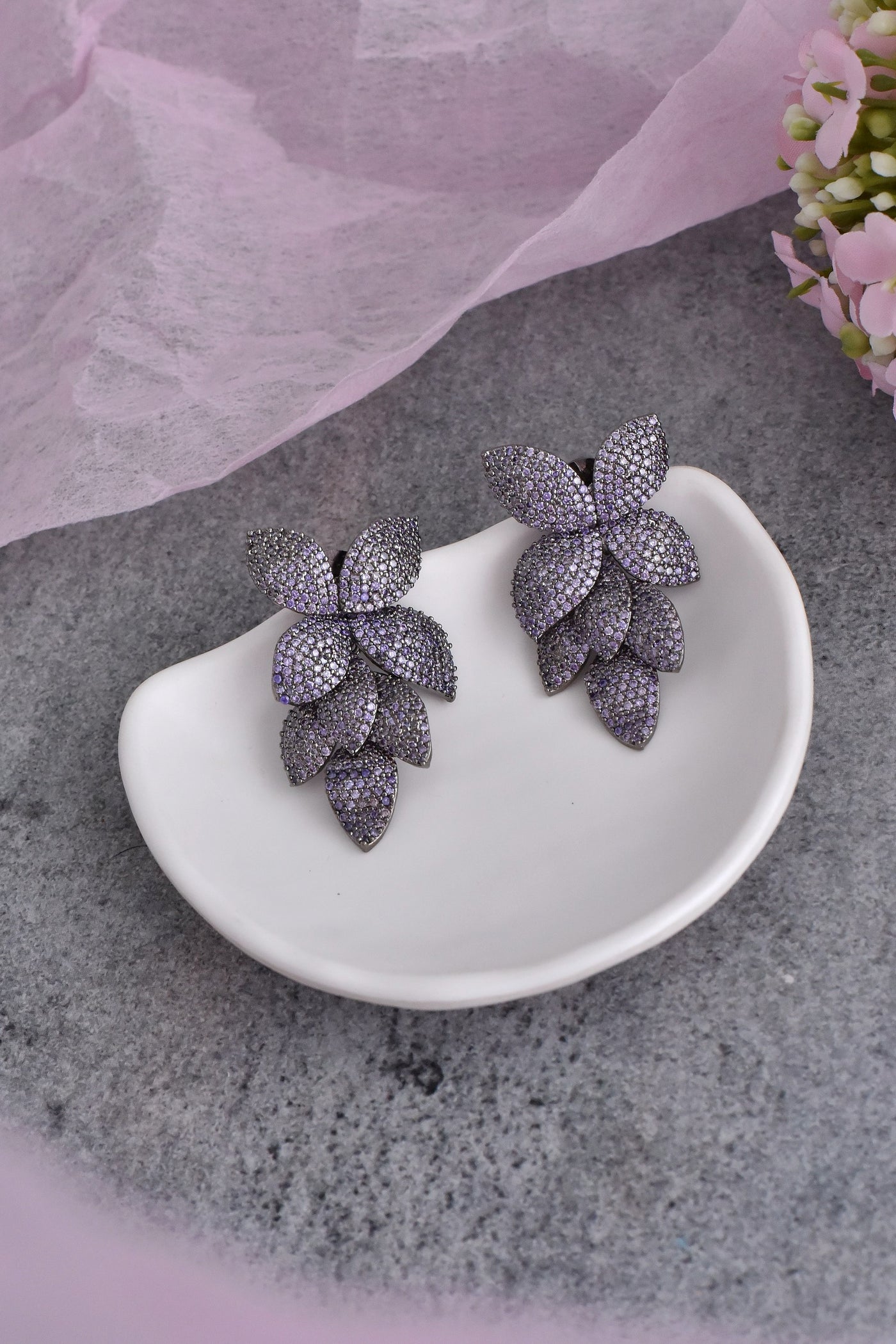 Florence Purple Zirconia Dangler Earrings