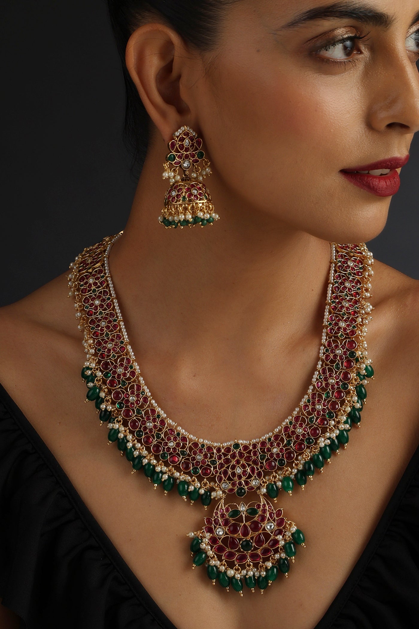 Karishma Multicolour Kundan Necklace Set