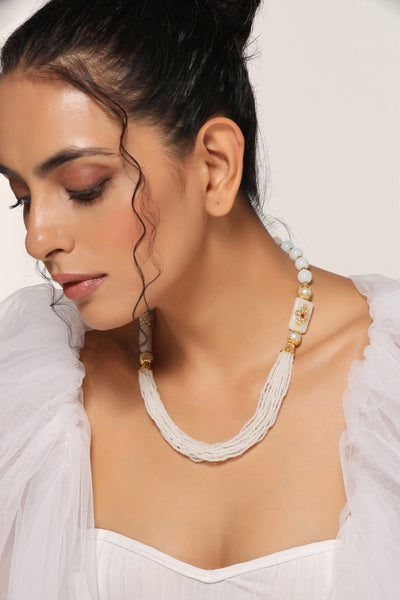 Veda White Pearl Necklace