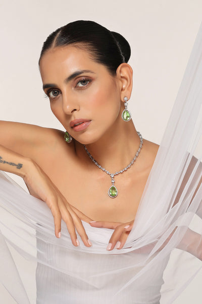 Kamaya Emerald Zirconia Necklace Set