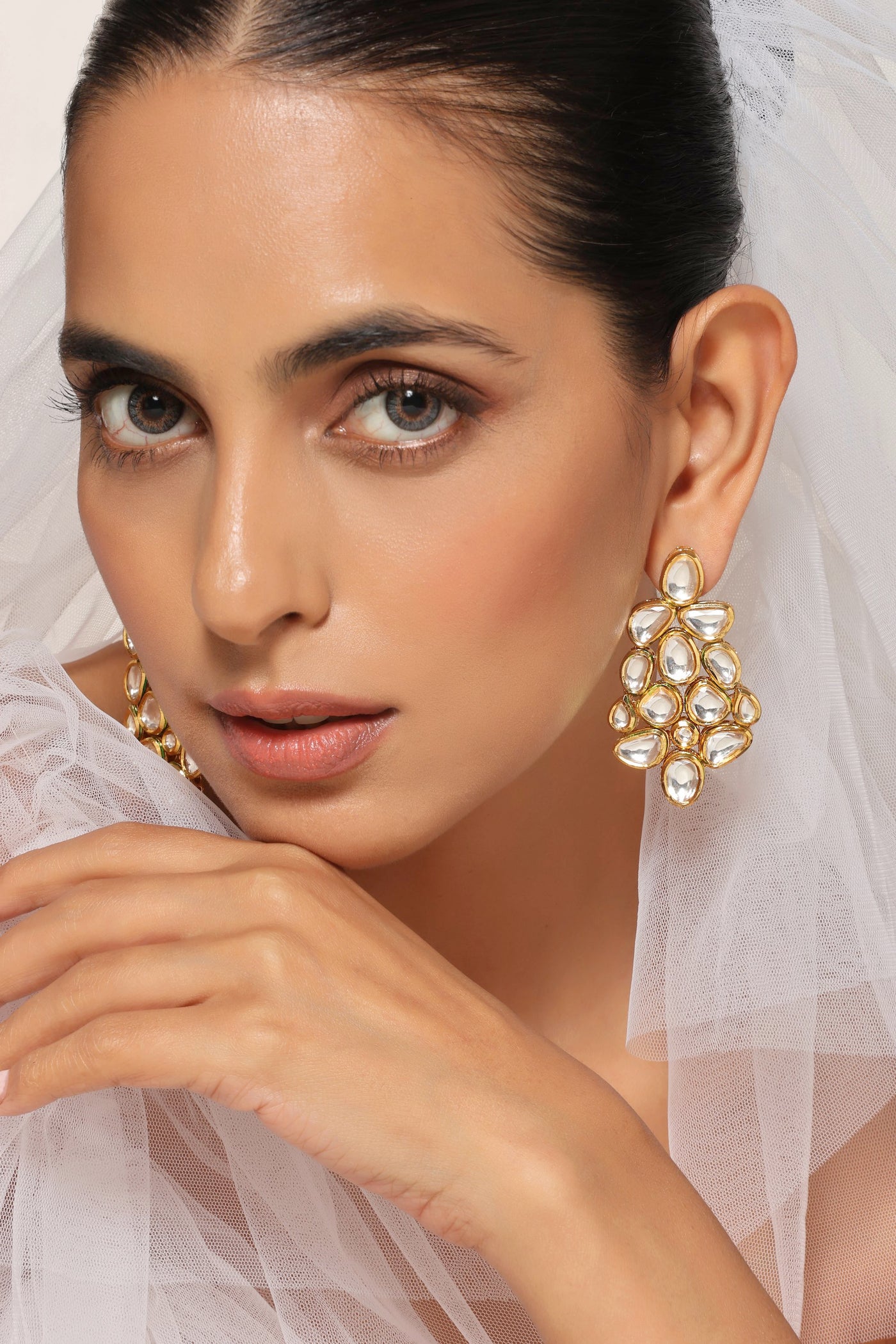 Nandini Gold Plated Kundan Dangler Earrings