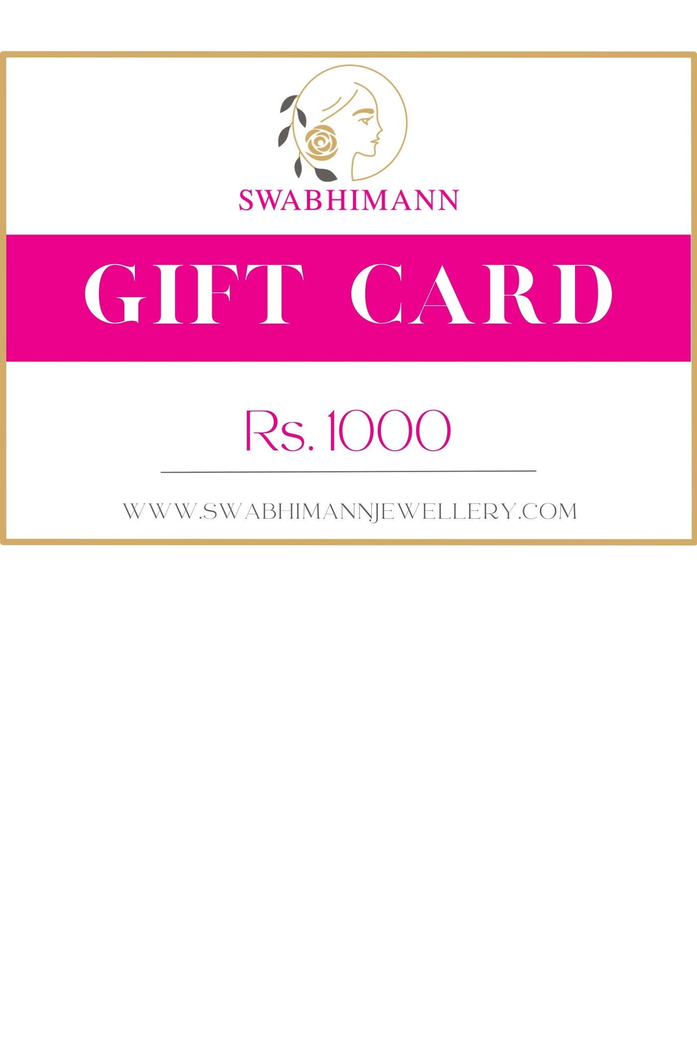 Swabhimann Jewellery Gift Card.