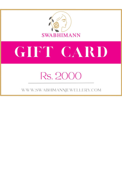 Gift card from Swabhimann Jewellery.