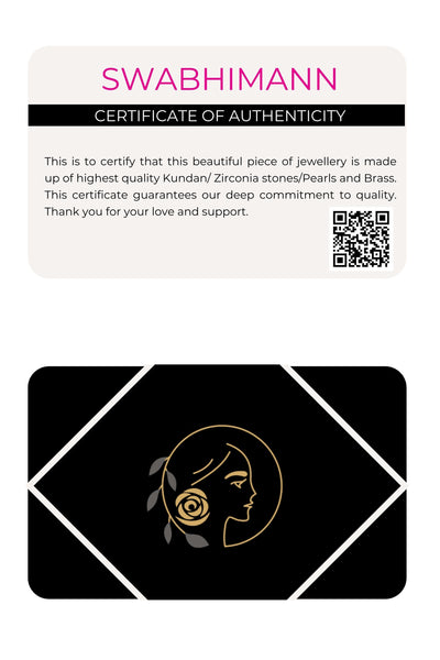 Swabhimann jewellery's certificate of authenticity