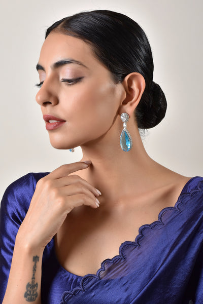 Astor Sapphire Crystal Zirconia Dangler Earrings