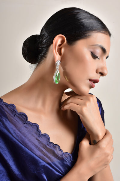 Astor Emerald Crystal Zirconia Dangler Earrings