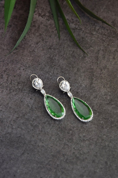 Astor Emerald Crystal Zirconia Dangler Earrings