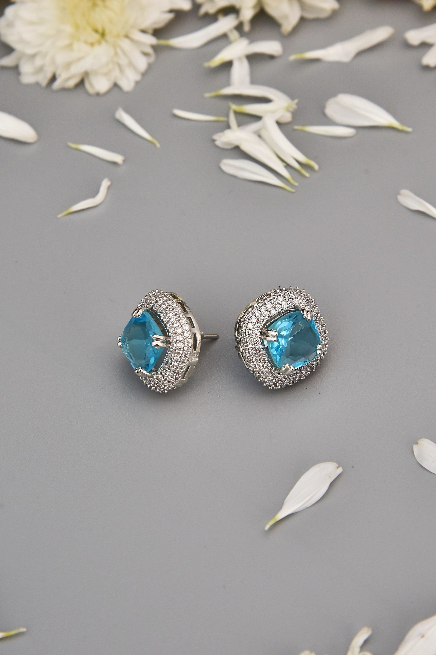 Fedro Sapphire Zirconia Stud Earrings