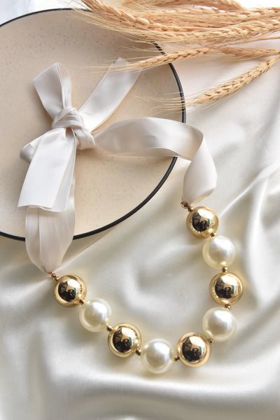Pedro Gold Pearl Necklace