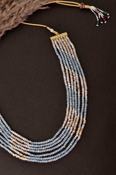 Veula Blue and White Layered Necklace