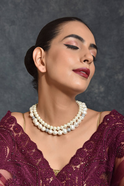 Drupe Dual Pearl Necklace