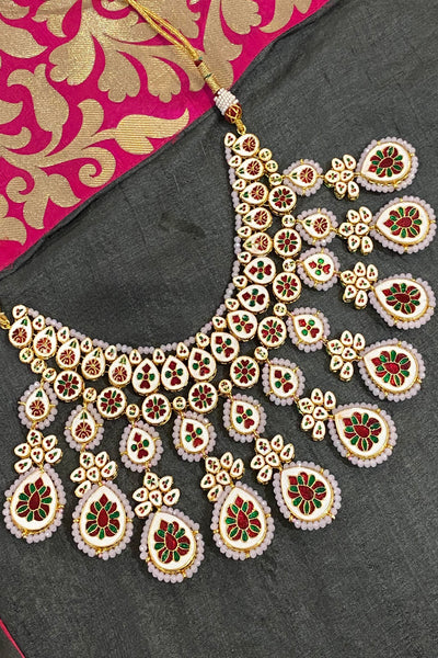 Rivah Gold Plated Kundan Long Necklace Set