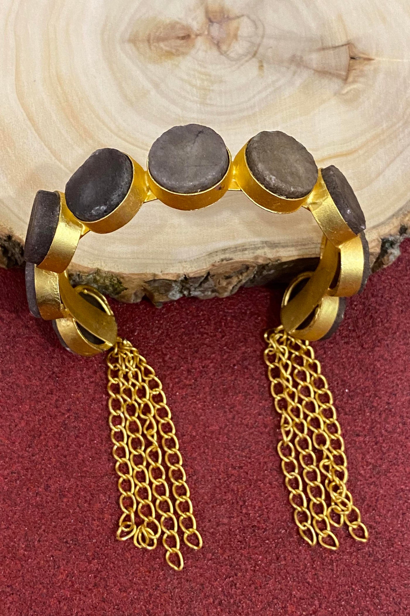 Pimpora Gold Plated Druzy Stone Bracelet