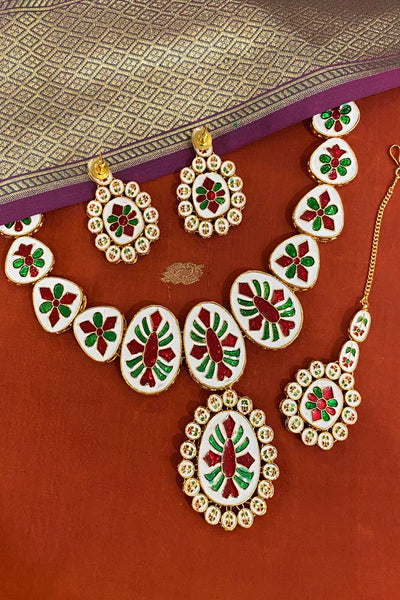 Beautiful Meenakri Necklace Set