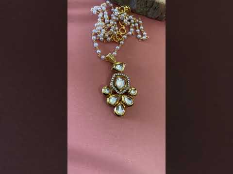Preet Gold Plated Kundan Pendant Necklace