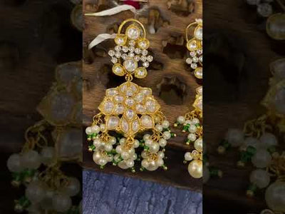 Mehar Gold Plated Kundan Dangler Earrings